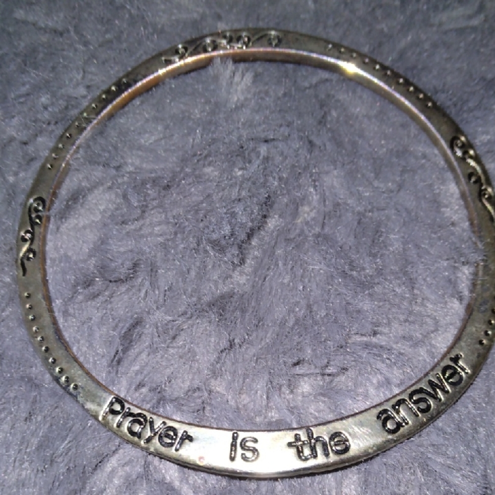 Engraved Gold-Tone Bangle Bracelet